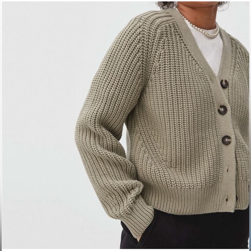 Everlane The Textured Cotton Cardigan